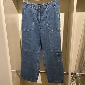 Blue Denim Cargo Pants
